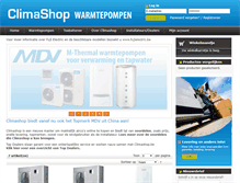 Tablet Screenshot of climashop.be